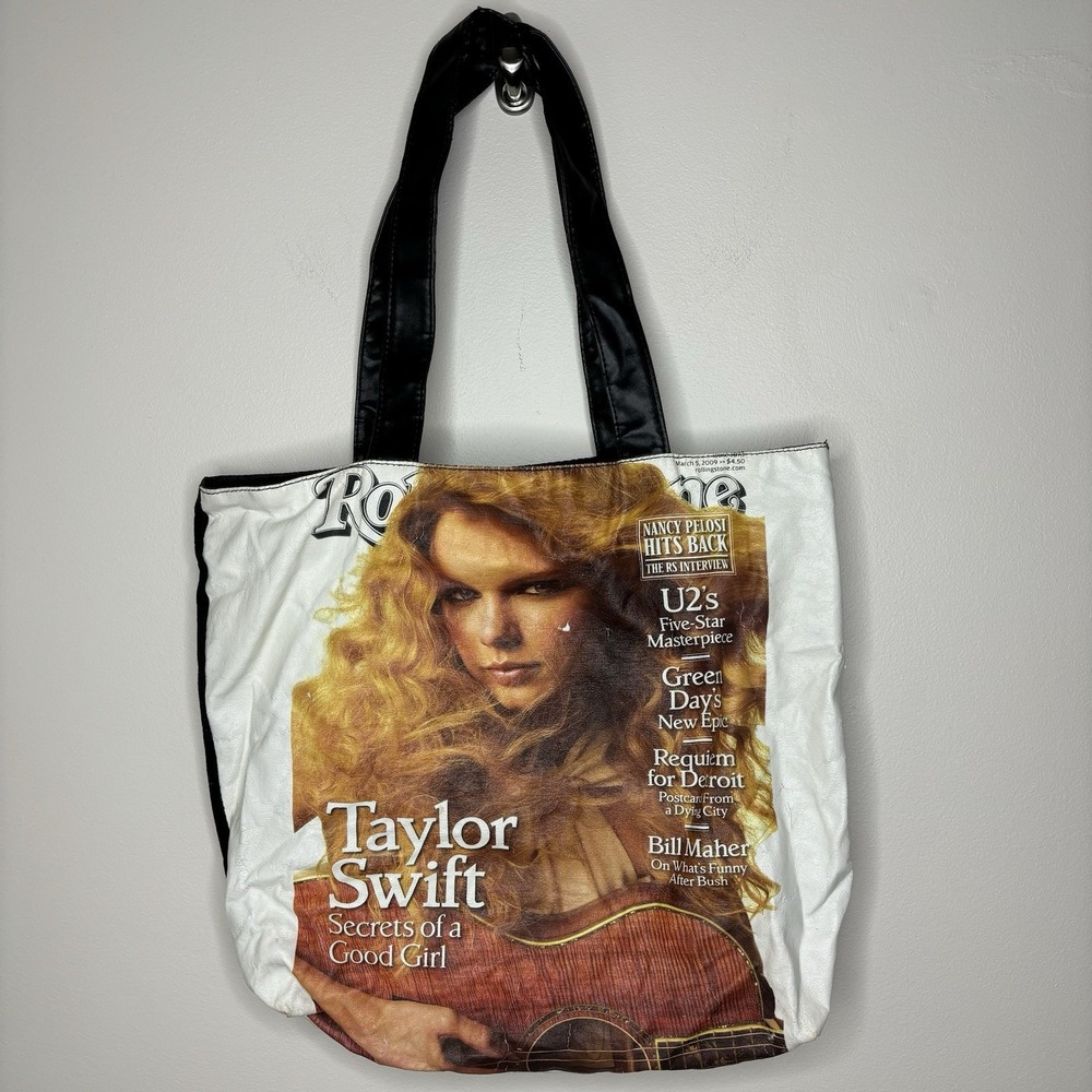Taylor Swift Tote Shopping Bag Rolling Stone Magazine Cover 2009 Y2K Guitar